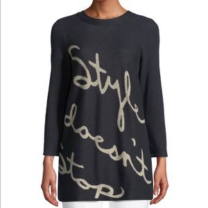 NWT NIC+ZOE "Style Doesn't Stop" sweater NEW